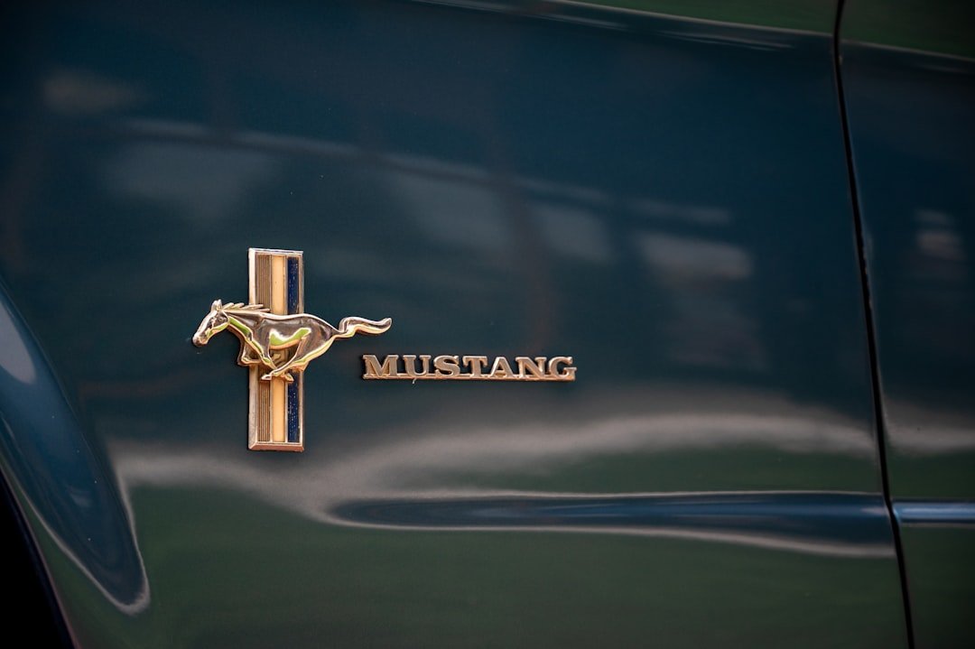 a close up of the emblem on a car