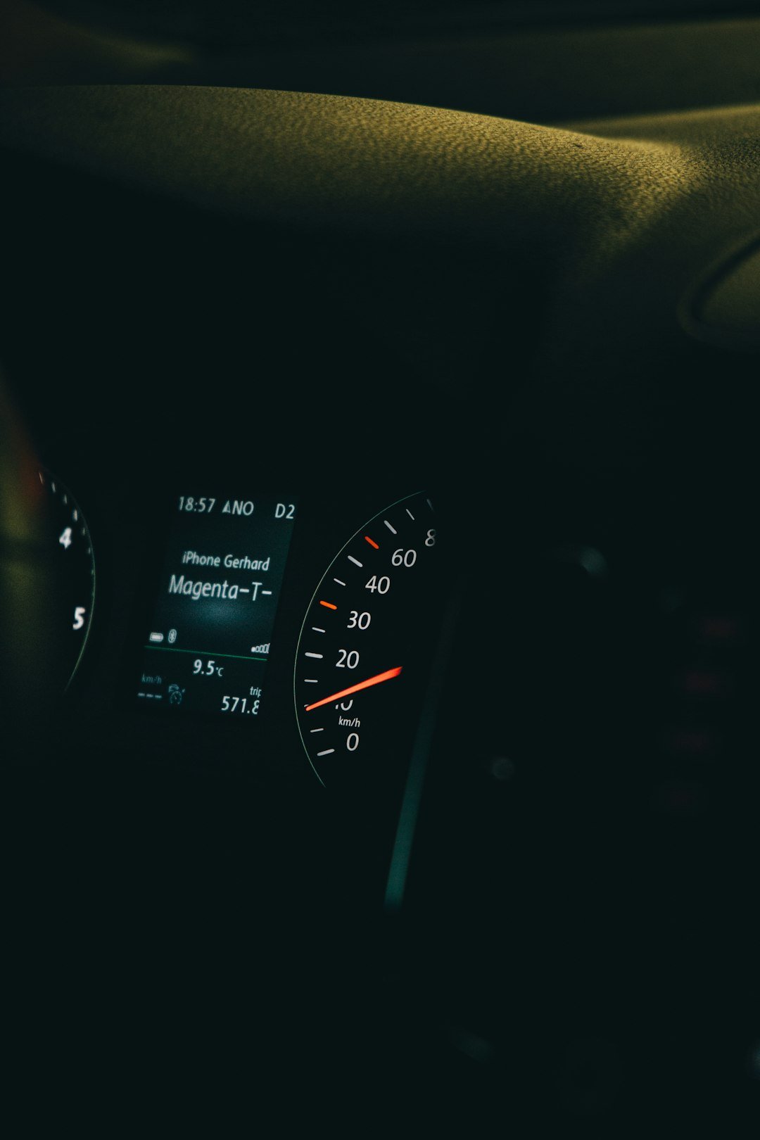 black car instrument panel cluster