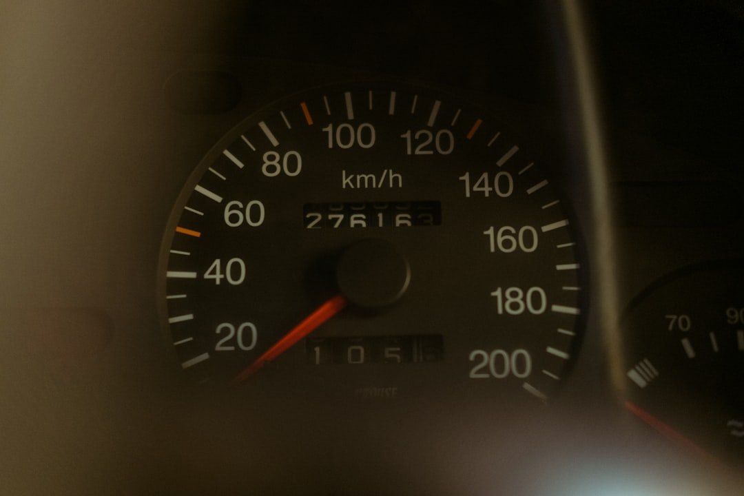 a close up of a speedometer in a vehicle