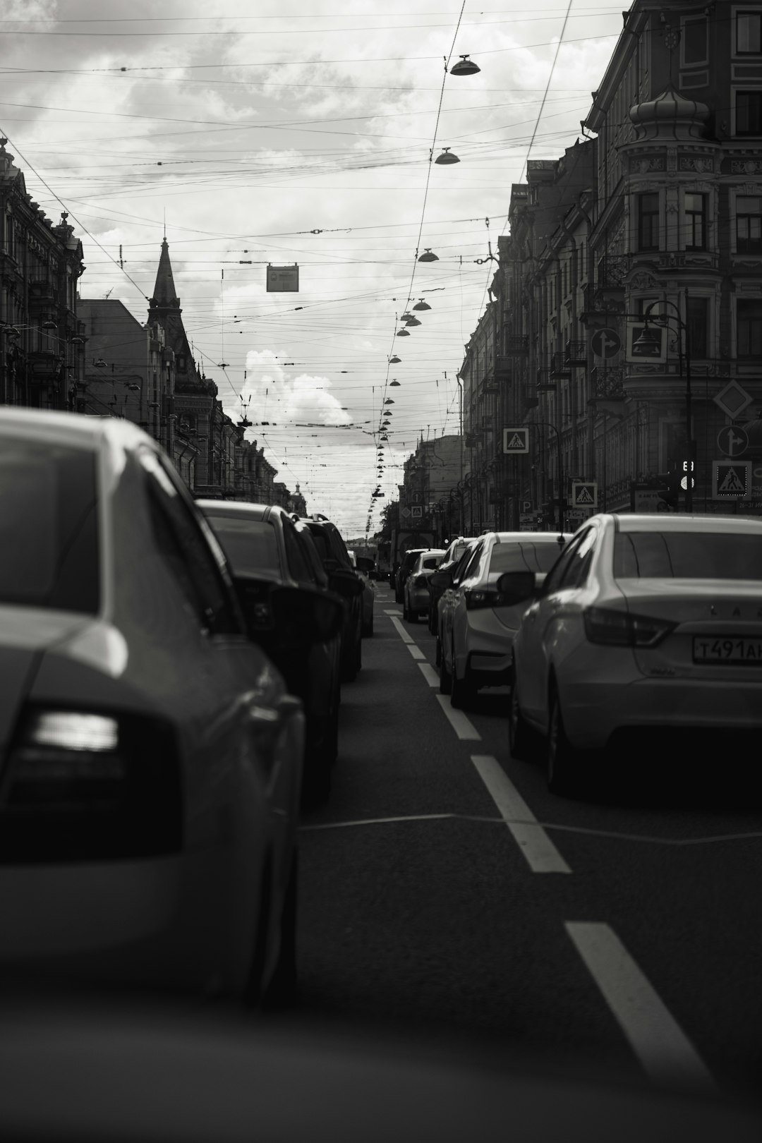 cars on a street