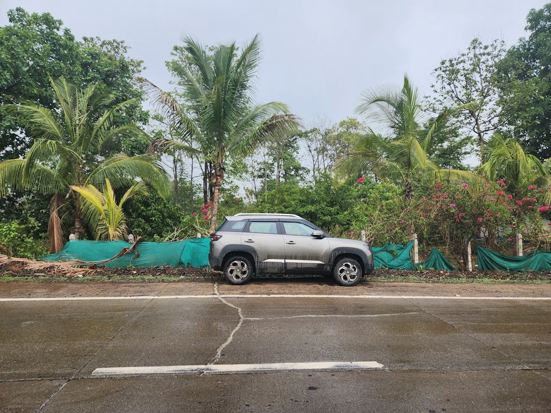 a car parked on the side of the road
