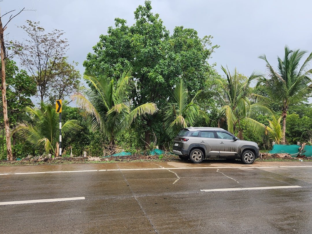 a car parked on the side of the road