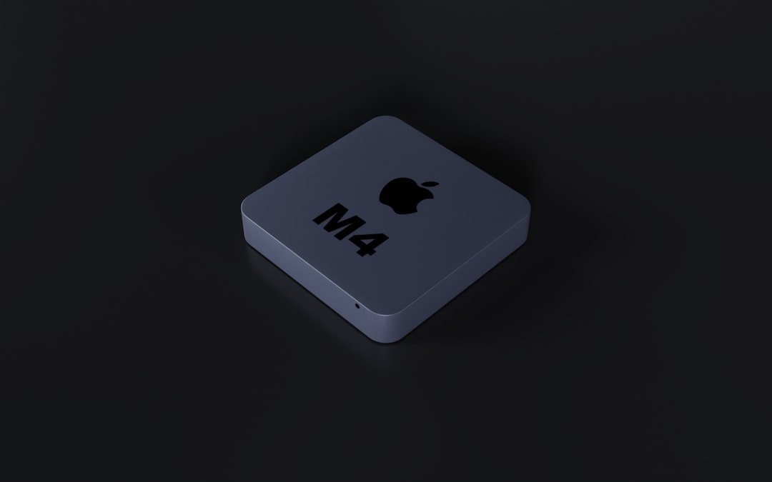 an apple logo is shown on a black surface