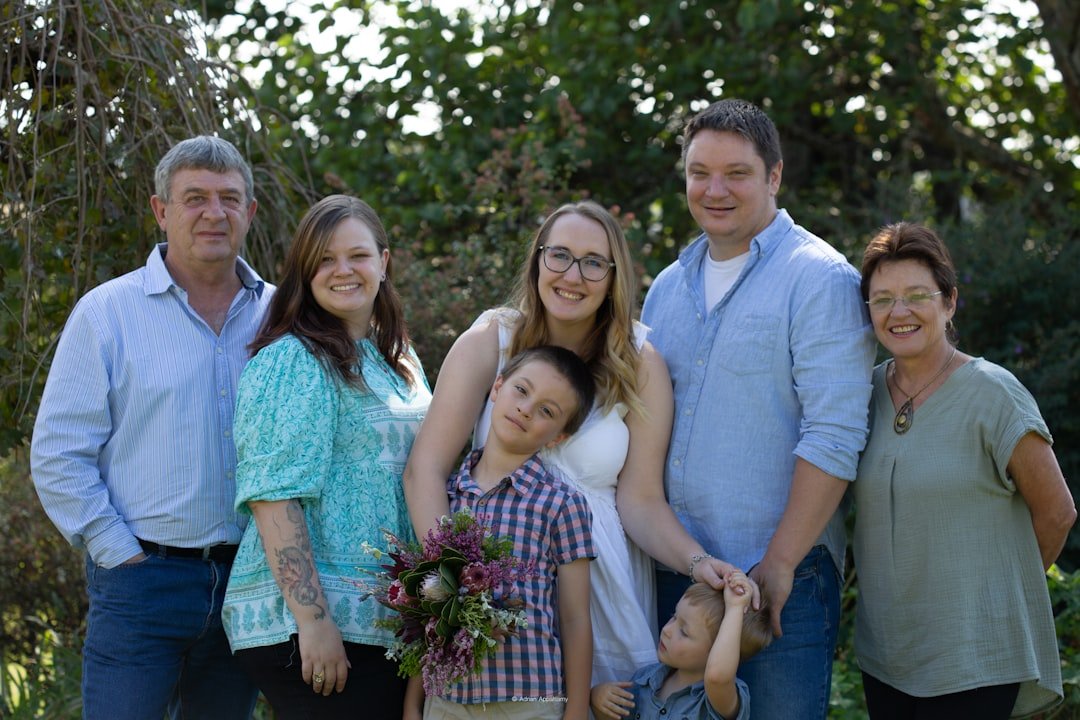 a group of people standing next to each other