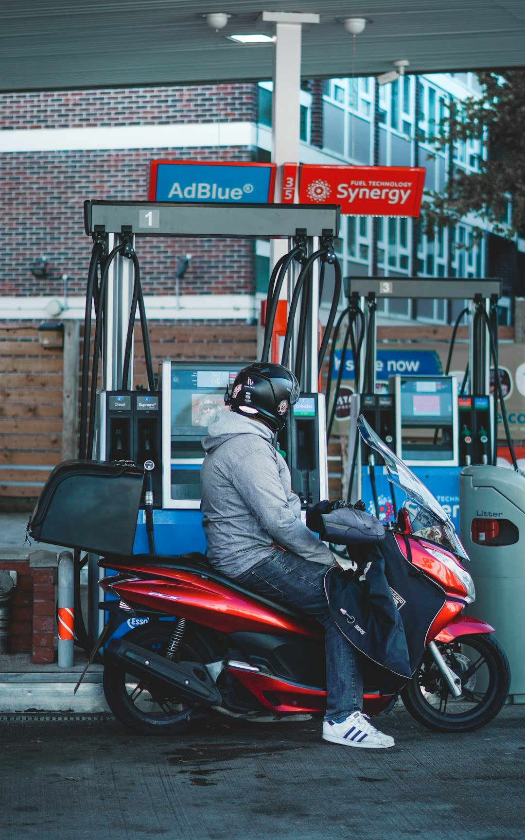a person on a motorcycle