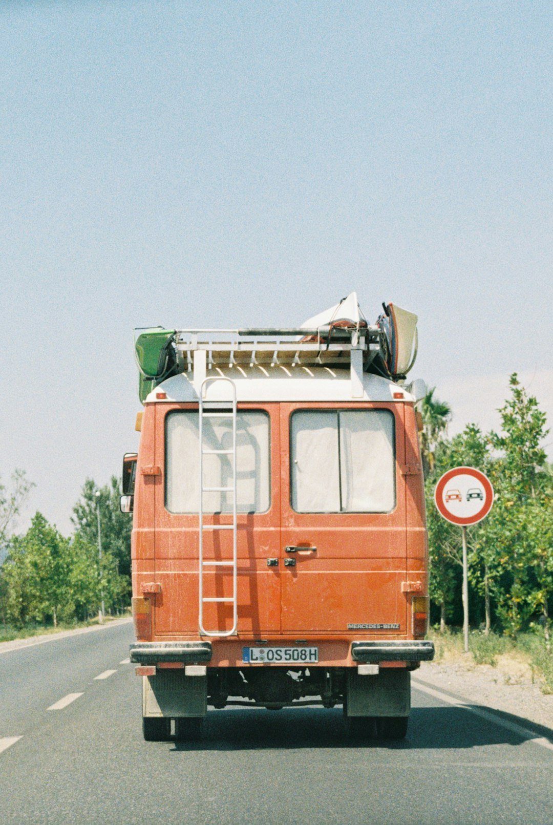 a truck with a ladder on the back