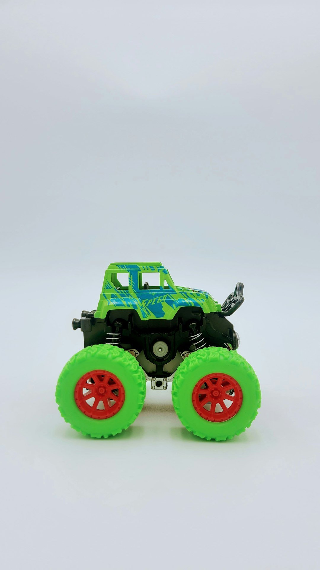 a toy car on a white background