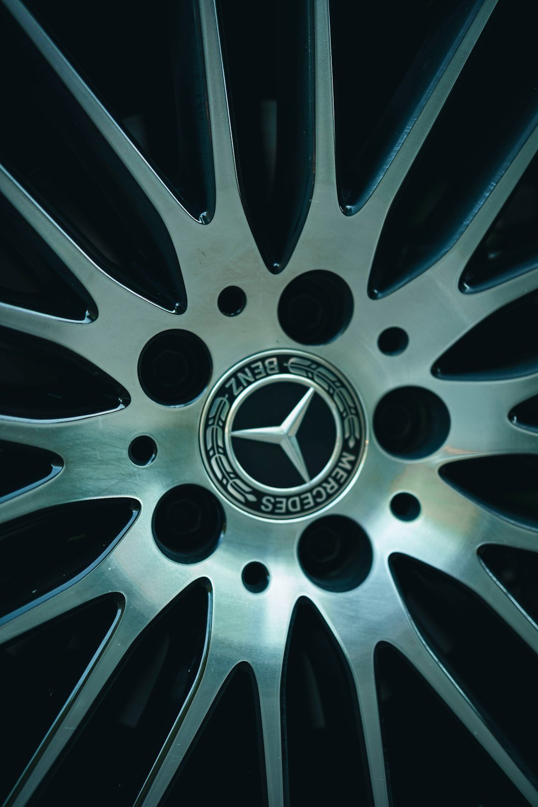 A close up of a wheel on a car