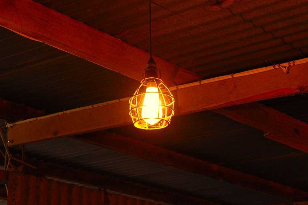 a light that is hanging from a ceiling