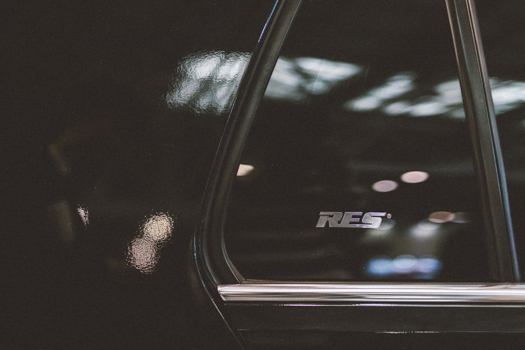 a close up of the side window of a car