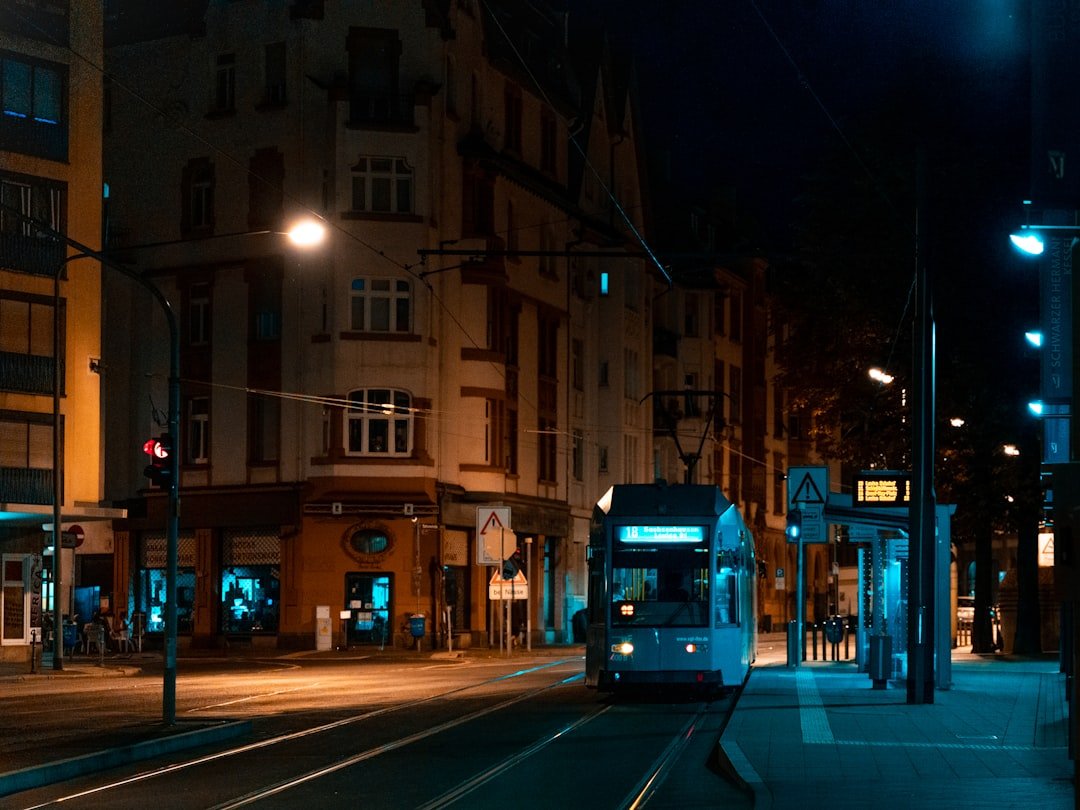 a trolley on a street