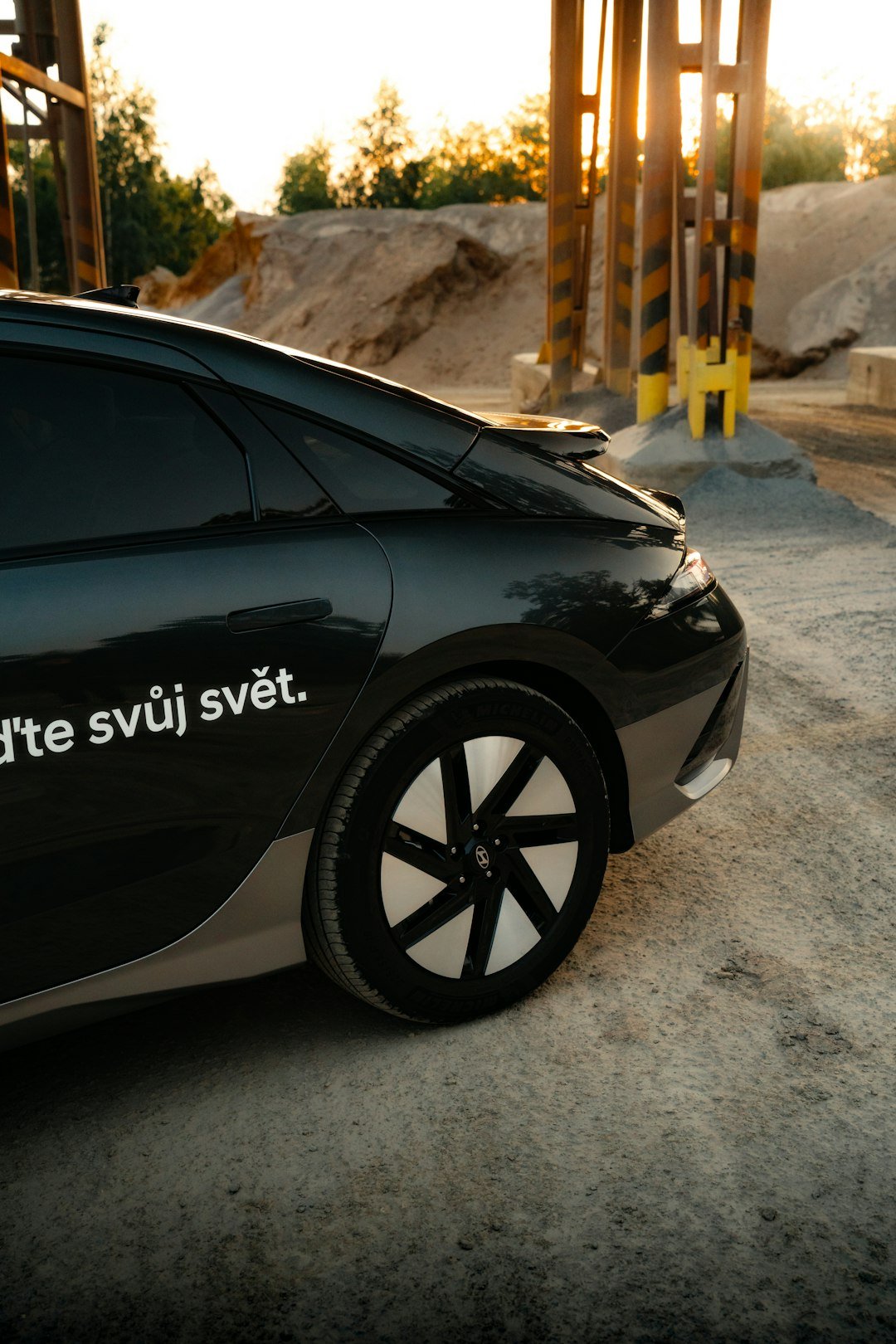 a car parked on the side of the road